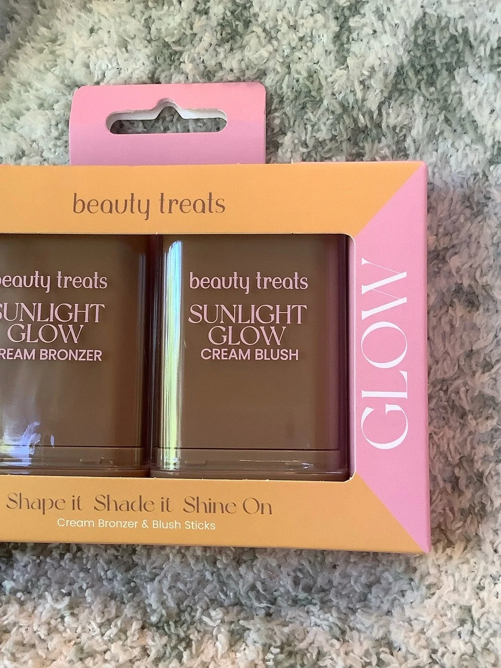 Beauty Treats Sunlight Glow Cream Bronzer & Blush Duo Sun Kissed NWT 2x.44 oz.